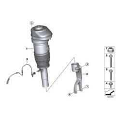 BMW X6 G06 (F96)- Oryginalny Amortyzator Przedni Prawy z VDC (37106892426)
